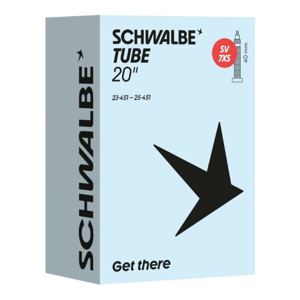 (即納)(メール便対応商品)SCHWALBE シュワルベ TUBE チューブ【品番：SV7XS】仏式バルブ(40mm)(4026495933667)