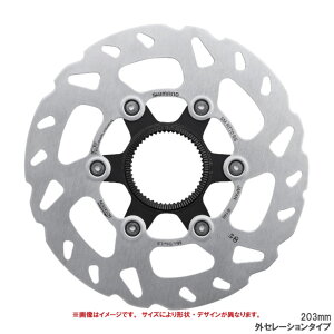 SHIMANO シマノ SM-RT70 DISC BRAKE ROTOR ディスクブレーキローター 203mm センターロック ロックリング付属 外セレーションタイプ(ISMRT70LE)(4550170504861)