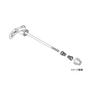 (即納)(メール便対応商品)SHIMANO シマノ QUICK RELEASE LEVER FRONT クイックリリースレバー フロント用 ブラック 133mm WH-R501(Y4SK98100)(4524667941835)