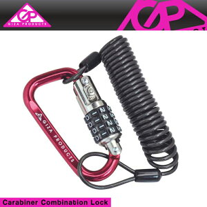GIZA ギザ LOCK ロック Carabiner Combination Lock カラビナ コンビネーション ロック レッド(LKW21902)(4935012312994)