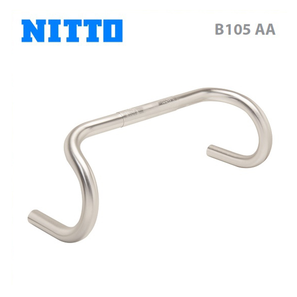 NITTO B105 熱販売 AA 25.4mm アルミハンドルバー 67％以上節約 シルバー ロード 日東