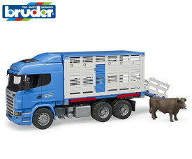 ♪【安心の正規品】　ブルーダー　03549　SCANIA 牛運搬トラック＆牛セット【bruder】