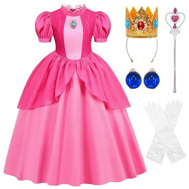 【★P10倍★送料無料】プリンセスドレス 子供 コスプレ お姫様 ドレス 女の子 ワンピース 子供用 プリンセスドレス 仮装 コスプレ ワンピース ガールズ 姫風 キッズコスチューム 子供 女の子 記念撮影用 変身 ステージ衣装 クリスマス プレゼント cosplay ピンク