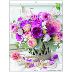 壁掛けカレンダー2024年 2024Calendar ばらの香り 薔薇の香り付き フラワー APJ 花写真 インテリア 令和6年暦