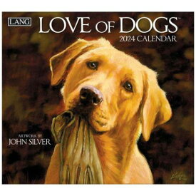 壁掛けカレンダー2024年 2024 Calendar LANG ラング Love Of Dogs John Silver カントリー いぬ インテリア 令和6年暦