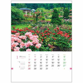 壁掛けカレンダー2024年 2024 Calendar イングリッシュ ガーデン コレクション フォト トーダン 写真 趣味 インテリア 令和6年暦