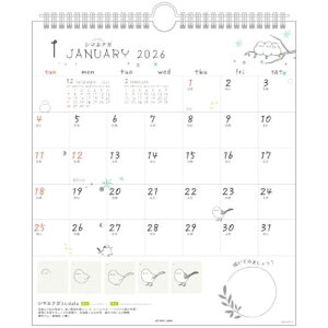 Ǌ|J_[2026N 2026Calendar 킢Ƃ̕` BIRDSTORY 30p XPW[ APJ CXg  CeA ߘa8N