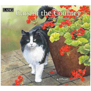 Ǌ|J_[2026N 2026 Calendar LANG O Cats in the Country Susan Bourdet Jg[ ˂ CeA ߘa8N