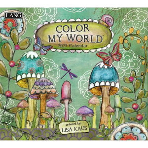 �Ǌ|���J�����_�[2027�N 2027 Calendar LANG �����O Color My World Lisa Kaus �n�[�g�A�[�g�R���N�V���� �J���g���[ �L�m�R �C���e���A �ߘa9�N��