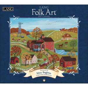 �Ǌ|���J�����_�[2027�N 2027 Calendar LANG �����O LANG Folk Art Mary Singleton �n�[�g�A�[�g�R���N�V���� �J���g���[ ���i �C���e���A �ߘa9�N��