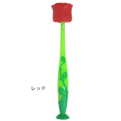 吸盤付き歯ブラシ《ローズ/薔薇》☆洗面用具通販/スタンディング機能付き【Flores/フロレス】【プレゼント】【クリスマス】ベルコモン●【P10】【楽ギフ_包装選択】