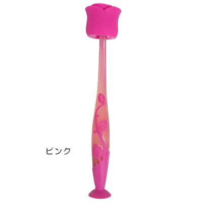 吸盤付き歯ブラシ《ローズ/薔薇》☆洗面用具通販/スタンディング機能付き【Flores/フロレス】【プレゼント】【クリスマス】ベルコモン●【P10】【楽ギフ_包装選択】