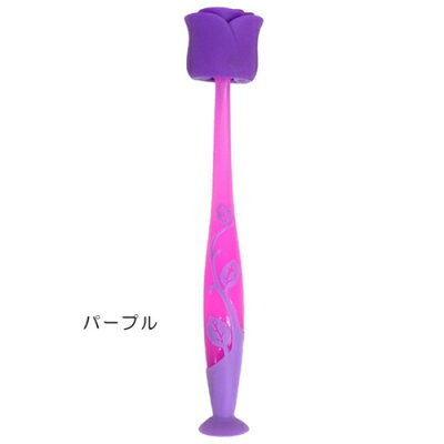 吸盤付き歯ブラシ《ローズ/薔薇》☆洗面用具通販/スタンディング機能付き【Flores/フロレス】【プレゼント】【クリスマス】ベルコモン●【P10】【楽ギフ_包装選択】