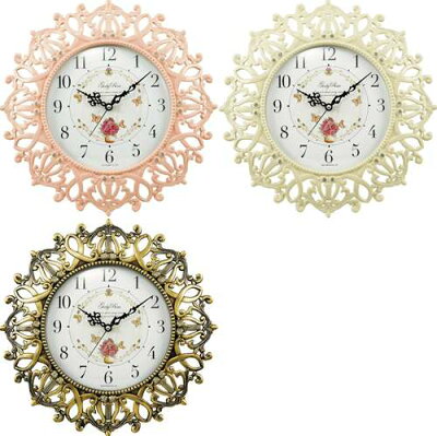 【取寄品】【送料無料】壁掛け時計〜ガーリーロザ〜ウォールクロック☆姫系インテリアグッズ通販☆/ベルコモン●【楽ギフ_包装選択】