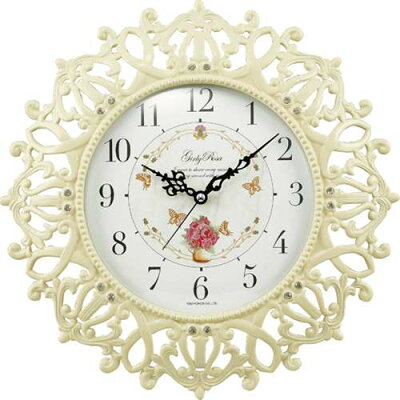 【取寄品】【送料無料】壁掛け時計〜ガーリーロザ〜ウォールクロック☆姫系インテリアグッズ通販☆/ベルコモン●【楽ギフ_包装選択】