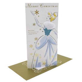 プリンセスクリスマスカード グリーティングカード シンデレラ Xmas クリスマス APJ 封筒付き 可愛い メール便可