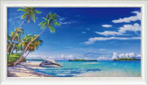 取寄品 アドリアーノ ガラッソー 風景画 額付きポスター スピアッジアトロピカル ランドスケープアート インテリア 雑貨