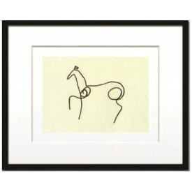 デザイナーズアート インテリア アート Pablo Picasso Le cheval(Silkscreen) 美工社 壁掛け 額付きシルクスクリーン 取寄品 ベルコモン 結婚祝い 引越し祝い/新築祝い/開業祝い