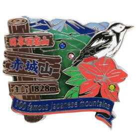 2段 ピンズ ピンバッジ 日本百名山 赤城山 エイコー コレクションケース入り トレッキング 登山 メール便可 ベルコモン