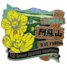 2段 ピンズ ピンバッジ 日本百名山 阿蘇山 エイコー コレクションケース入り トレッキング 登山 メール便可 ベルコモン