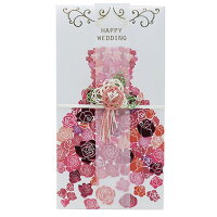 ご祝儀袋 ご結婚祝い ドレス金封 プリンセス ピンク フロンティア 熨斗袋 中封筒 短冊付き 一万円位- メール便可