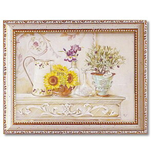 ミニ ゲル アートフレーム イタリアンカントリー ポスター フラワーアート フェリー ステファニア 花 額付きポスター インテリアグッズ 取寄品