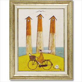 アート フレーム 海辺のサイクリング 額付き ポスター サム トフト 絵画 ギフト インテリア 雑貨 取寄品