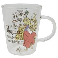 耐熱ガラスMUG マグカップ 塔の上のラプンツェル ヴィンテージ ディズニープリンセス 三郷陶器 350ml ギ…