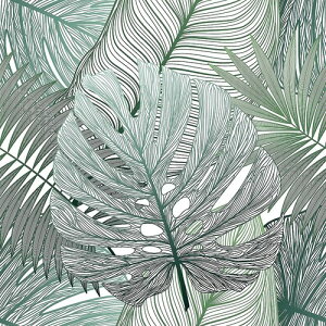 Art Panel ���_�� �A�[�g �A�[�g�p�l�� Seamless pattern tropical leaf paim �t���[�����X �M�t�g �����C���e���A ���i �x���R����