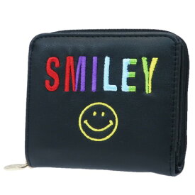 ジュニア ショートウォレット スマイリーフェイス 二つ折り財布 レインボーロゴ Smiley Face クラックス ギフト 雑貨 ティーンズ