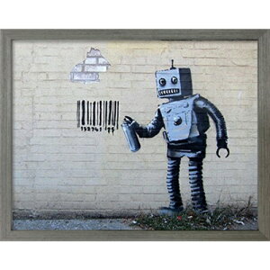 �������� Banksy �A�[�g�t���[�� �o���N�V�[ Robot IBA-61732 38x30.5x3.2cm �z�t���C���e���A ���i