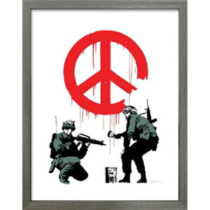 �������� Banksy �A�[�g�t���[�� �o���N�V�[ Peace Soldiers IBA-61733 30.5x38x3.2cm �z�t���C���e���A ���i