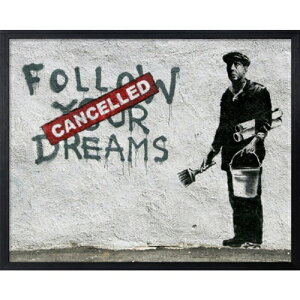 �������� Banksy �A�[�g�t���[�� �o���N�V�[ Follow Your Dreams ���H�� IBA-61739 53x43x3.2cm �z�t���C���e���A ���i