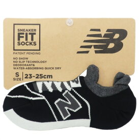 レディース スニーカーソックス 女性用 靴下 ニューバランス ブラック new balance レンフロジャパン 23-25cm プレゼント スポーツブランド メール便可