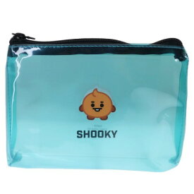 PVC ペンポーチ クリア フラットポーチ BT21 SHOOKY LINE FRIENDS カミオジャパン コレクション雑貨