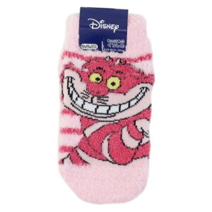 キッズ もこもこ ショートソックス 子ども用 防寒 室内 靴下 ふしぎの国のアリス チェシャ猫 ディズニー スモールプラネット ウォーマー雑貨 メール便可