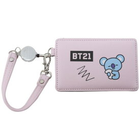 リール付き シングル パスケース 定期入れ BT21 KOYA LINE FRIENDS 森本本店 通勤 通学雑貨 ICカードケース 商品 メール便可