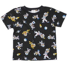 キッズT-SHIRTS 夏用 子供用クールTシャツ ミッキーマウス＆フレンズ 宇宙 パターン ディズニー スモールプラネット メール便可
