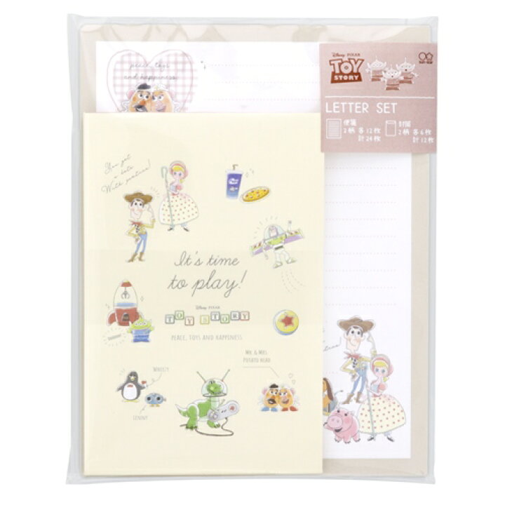 楽天市場 レターセット 可愛い 手紙セット トイストーリー ベージュ Pixm X ディズニー サンスター文具 便箋 封筒 かわいい メール便可 雑貨 アートの通販店ベルコモン
