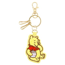 サガラ刺繍キーリング キーホルダー くまのプーさん Winnie the Pooh6 A ディズニー サンスター文具 プレゼント メール便可