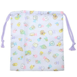 きんちゃくポーチM 巾着袋 すみっコぐらし 総柄 新入学 サンエックス 粧美堂 新学期準備 体操服入れ 女の子 メール便可