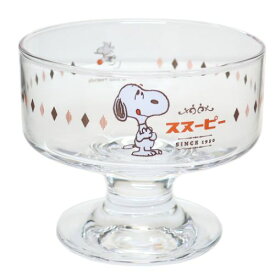 デザートグラス サンデーグラス スヌーピー レトロカフェ ピーナッツ 金正陶器 プレゼント かわいい デザートカップ