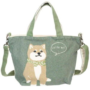 お散歩ミニトートバッグ ショルダー付き 2wayバッグ まめしばKA コータくん いぬ ミントイン お弁当かばん かわいい