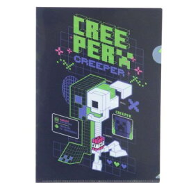 A4クリアファイル クリアフォルダー マインクラフト CREEPER2 Minecraft エンスカイ 新学期準備文具 ゲームメール便可