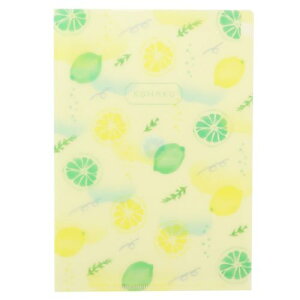 A5ポケットトウメイファイル 3インデックス ポケットファイル コハク KOHAKU レモン Green Flash おしゃれ 文具 メール便可