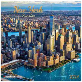 壁掛けカレンダー2024年 2024 Calendar TUSHITA New York Sunrise 写真 風景 インテリア 令和6年暦