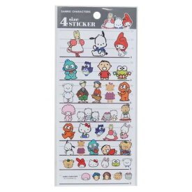 4サイズステッカー 4SIZE STICKER シールシート サンリオキャラクターズ 2 サンリオ カミオジャパン 手帳デコ メール便可