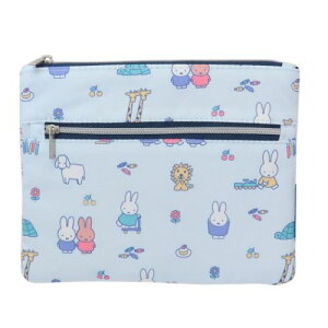 2段ポーチ コスメポーチ ミッフィー 総柄 ディックブルーナ アイプランニング プレゼント 絵本メール便可