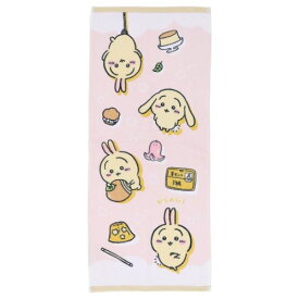 プリントロングタオル フェイスタオル ちいかわ うさぎいろいろ 丸眞 新生活雑貨 メール便可