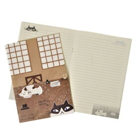 ノートA5 横罫ノート 文学を歩く 吾輩は猫である 夏目漱石 木野瀬印刷 ミニノート かわいい メール便可